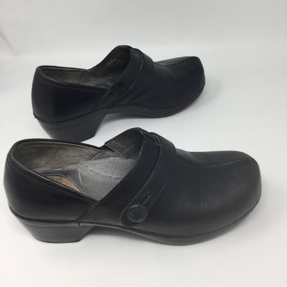 Dankso Clog Slip On Black Leather 38 - Picture 5 of 13